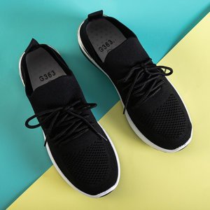 Influă pantofi de sport negri pentru femei - încălțăminte