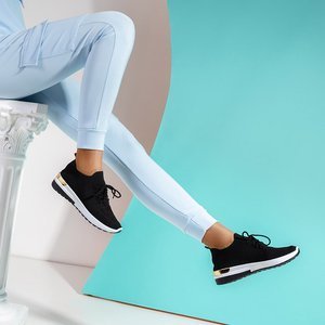 Influă pantofi de sport negri pentru femei - încălțăminte