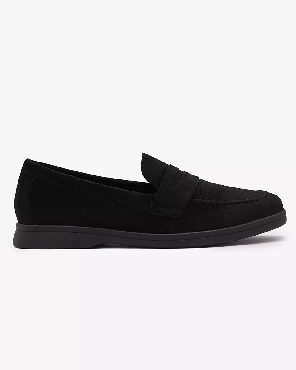 Mocasini de damă din eco-suede negru Daffer- Footwear