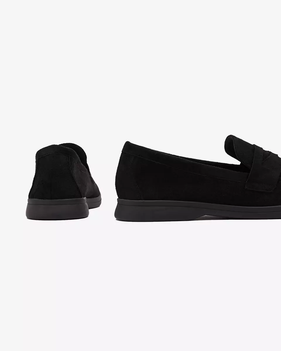 Mocasini de damă din eco-suede negru Daffer- Footwear