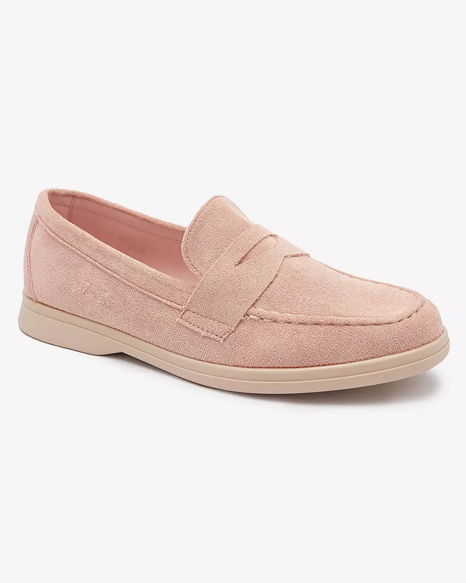 Mocasini de damă din eco-suede roz Daffer- Footwear