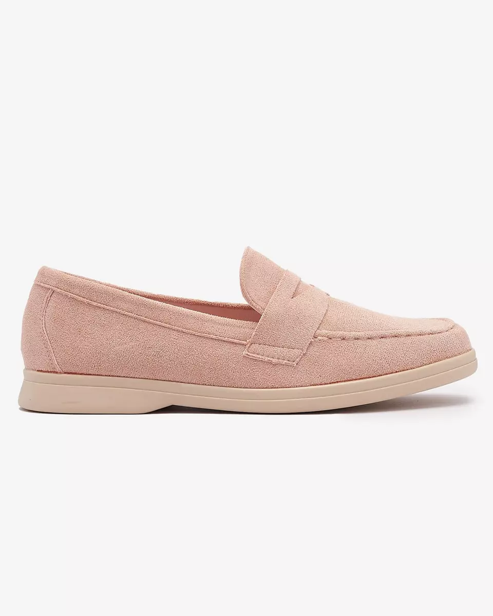 Mocasini de damă din eco-suede roz Daffer- Footwear