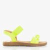 Neonowe zielone sandały Redish - Obuwie