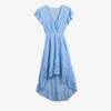 Niebieska sukienka koronkowa - Sukienki