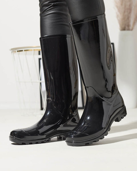 OUTLET Botine negre pentru femei înainte de genunchi Viopo- Footwear