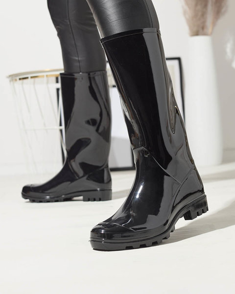 OUTLET Botine negre pentru femei înainte de genunchi Viopo- Footwear