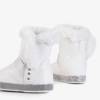 OUTLET Cizme de zăpadă albe pentru femei pe platforma Roselyn - Încălțăminte