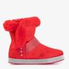 OUTLET Cizme de zăpadă de damă ecologică de culoare roșie pentru femei Roselyna - Încălțăminte
