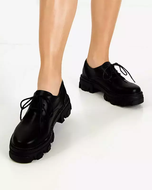 OUTLET Cizme joase dama neagra din piele ecologica Pertiso - Pantofi