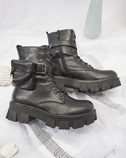 OUTLET Cizme negre pentru femei de tip bagger cu husă Feffle- Footwear