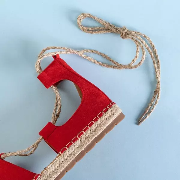 OUTLET Espadrile cu legătură roșie pentru femei Asoria - Încălțăminte