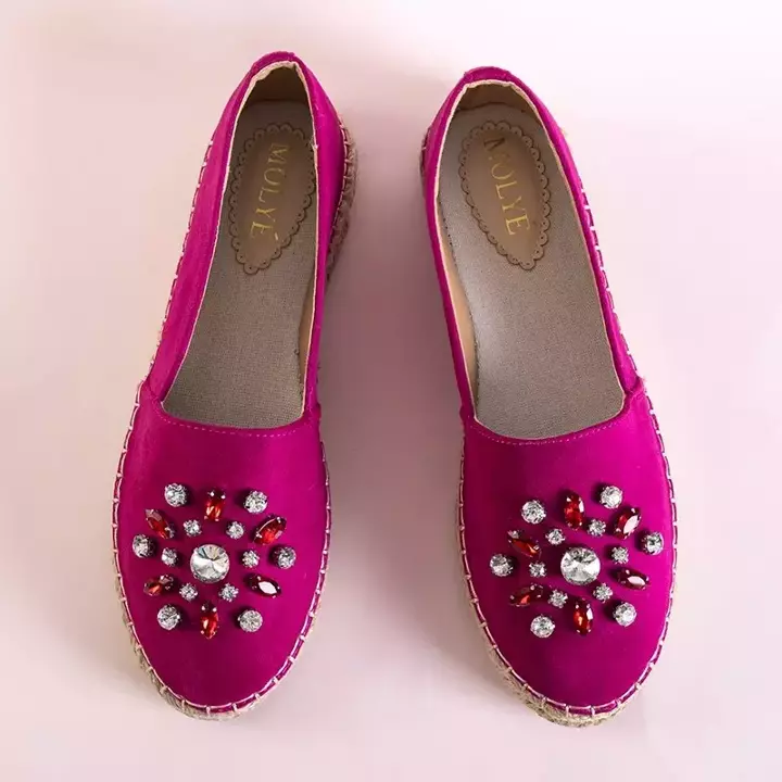 OUTLET Espadrile dama fuchsia cu decoratiuni Lucila - Pantofi