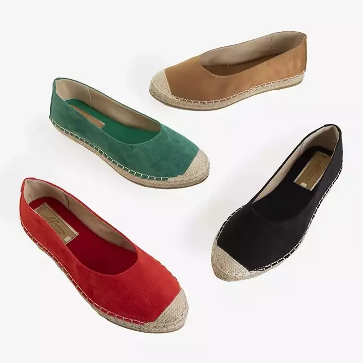 OUTLET Espadrile de dama din piele ecologica maro deschis Silina - Pantofi