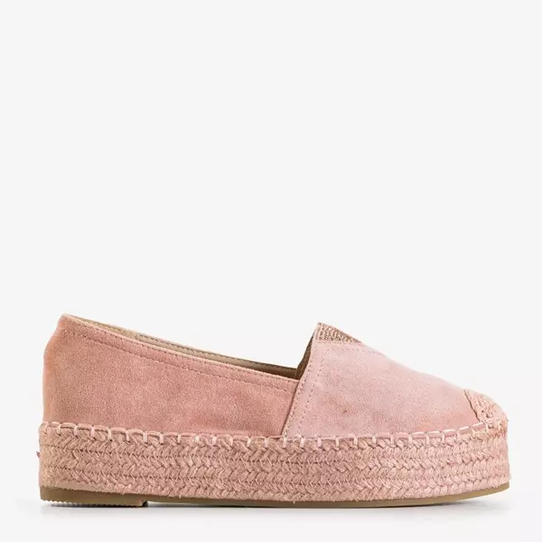 OUTLET Espadrile roz pentru femei cu zirconiu cubic Asira - Pantofi