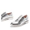 OUTLET Pantofi argintii cu știfturi Anastie- Pantofi