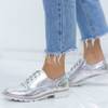 OUTLET Pantofi argintii cu știfturi Anastie- Pantofi