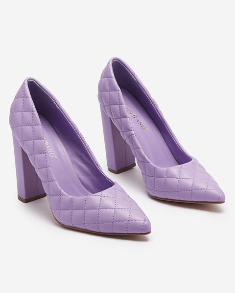 OUTLET Pantofi stiletto de damă mov cu ștanțare Torosa- Footwear