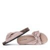 OUTLET Papuci roz cu fundă Tana - Încălțăminte