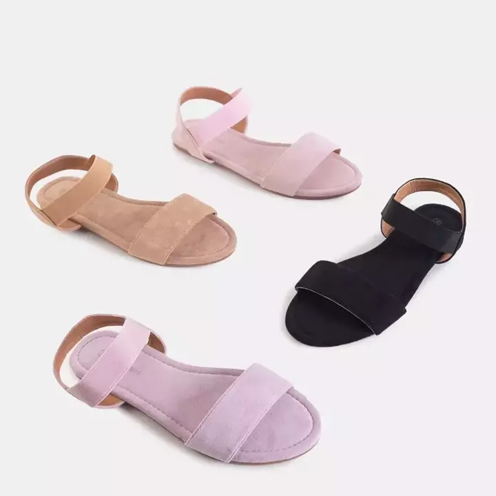 OUTLET Sandale Sprandu din piele ecologică de maro pentru femei - Încălțăminte