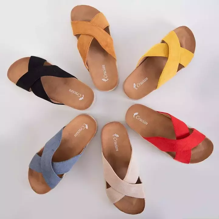 OUTLET Sandale cu platformă albastră pentru femei Martiu - Încălțăminte
