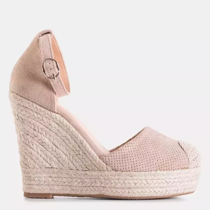 OUTLET Sandale cu platformă pentru femei bej by Meylasi- Footwear
