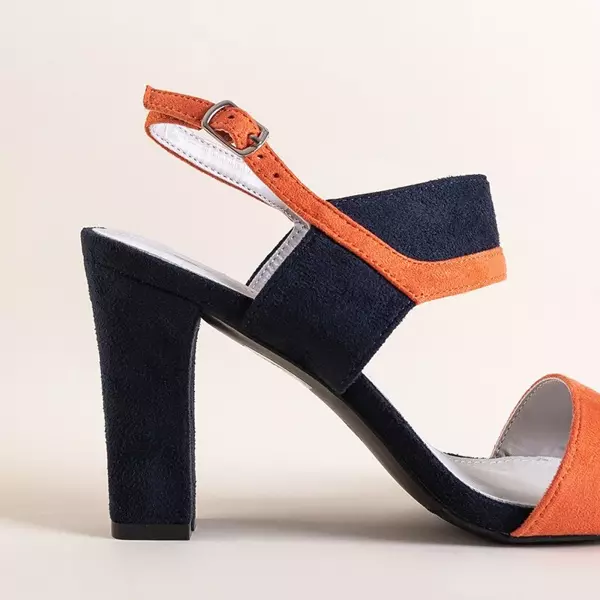 OUTLET Sandale de dama albastre și portocalii Tiffan - Încălțăminte