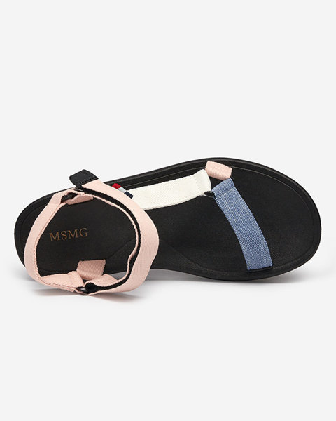 OUTLET Sandale de dama din stofa roz Ojo- Pantofi