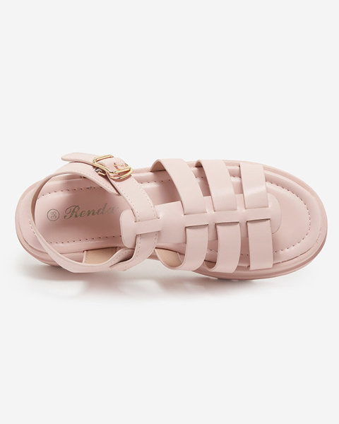 OUTLET Sandale de dama roz pe talpa mai groasa Gacino - Pantofi