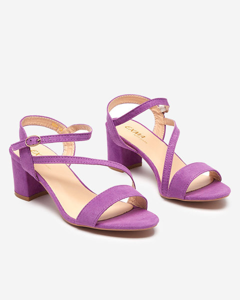 OUTLET Sandale de dama violet pe un post Klod-Shoes