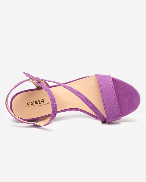 OUTLET Sandale de dama violet pe un post Klod-Shoes