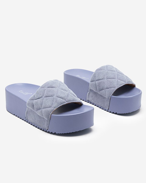 OUTLET Sandale matlasate de dama albastre pe platforma Koriner - Incaltaminte