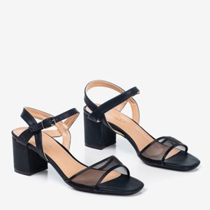 OUTLET Sandale negre pentru femei pe un post redus Vivianne - Încălțăminte