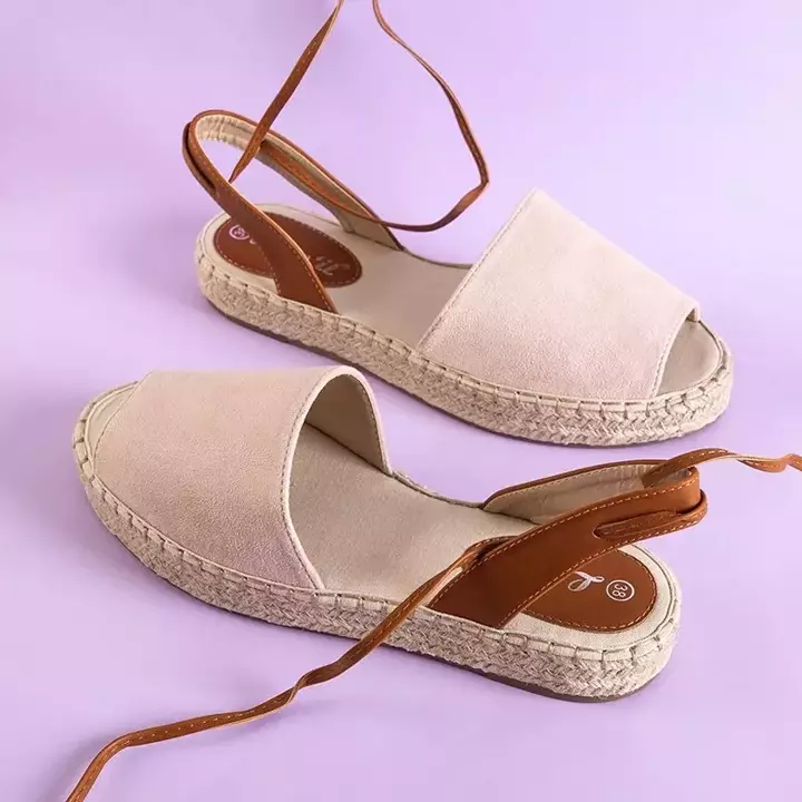 OUTLET Sandale pentru femei bej și roz Blisis - Încălțăminte