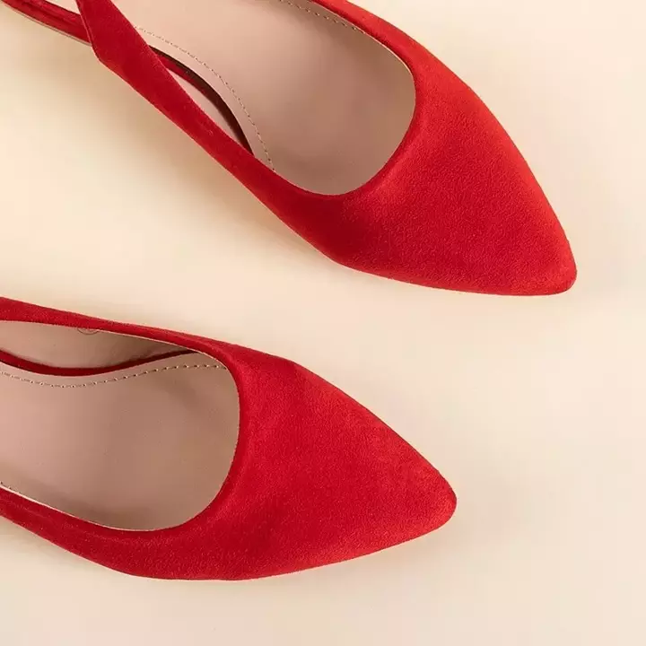 OUTLET Sandale plate pentru femei roșii Amaret - Încălțăminte
