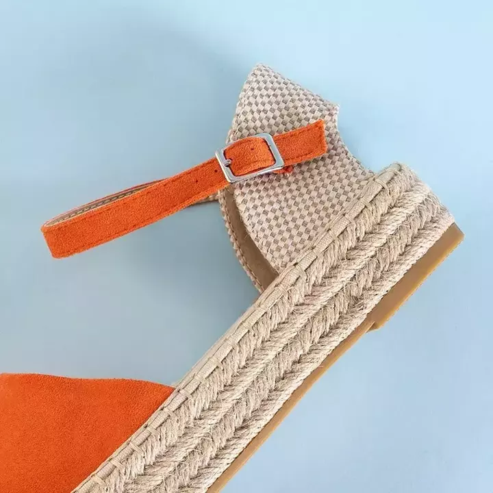 OUTLET Sandale portocalii pentru femei pe platforma Almira - Încălțăminte