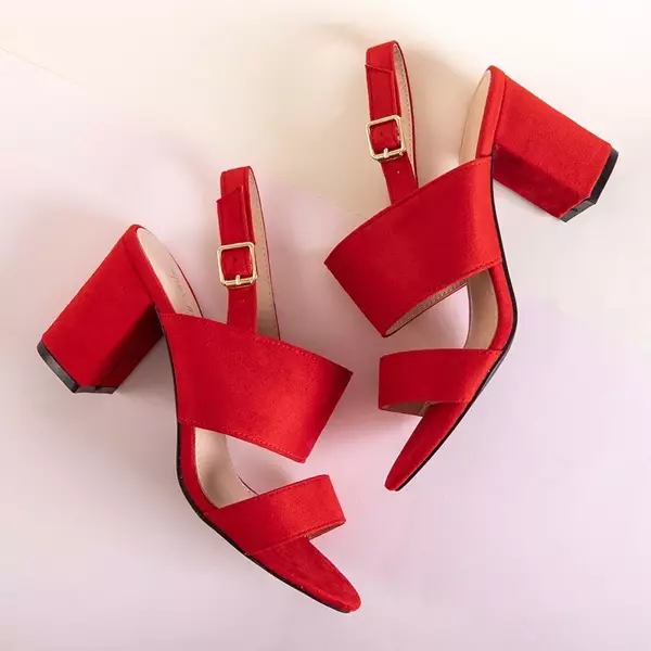 OUTLET Sandale roșii pentru femei pe postul Akimo - Încălțăminte