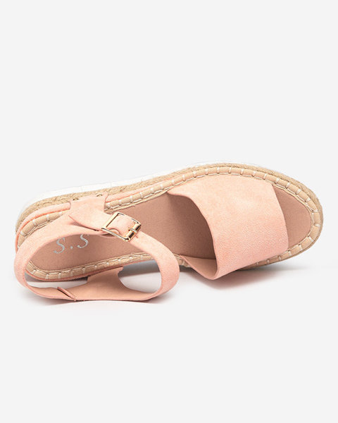 OUTLET Sandale roz dama pe pană Setovia - Încălțăminte