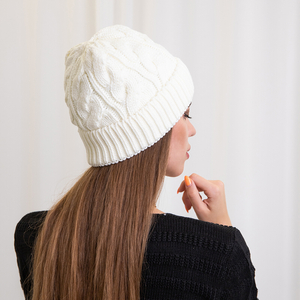 Pălărie de iarnă albă de iarnă pentru femei - Accesorii