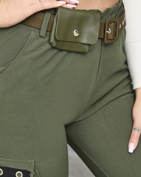 Pantaloni de luptă pentru femei de culoare verde închis- Îmbrăcăminte