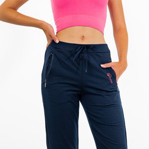 Pantaloni de trening largi bleumarin - Îmbrăcăminte
