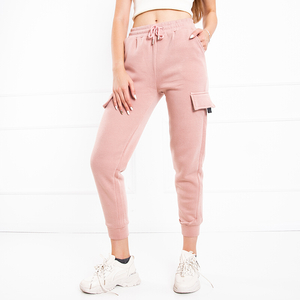 Pantaloni de trening pentru femei roz - Îmbrăcăminte