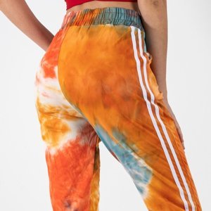 Pantaloni de trening portocalii cu dungi - Îmbrăcăminte