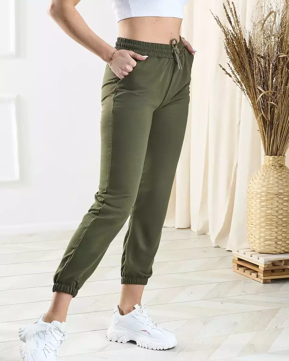 Pantaloni de trening verzi pentru femei - Îmbrăcăminte