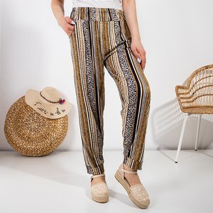 Pantaloni din stofă pentru femei cu model PLUS SIZE - Îmbrăcăminte