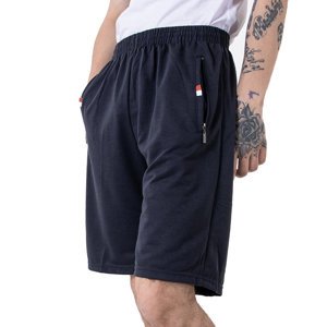 Pantaloni scurți de culoare albastră pentru bărbați - Îmbrăcăminte
