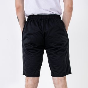 Pantaloni scurți de culoare neagră pentru bărbați - Îmbrăcăminte