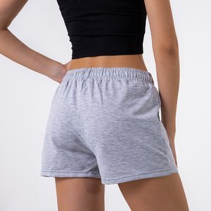Pantaloni scurți de sport gri pentru femei - Îmbrăcăminte