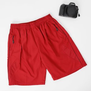 Pantaloni scurți din bumbac roșu pentru bărbați - Îmbrăcăminte