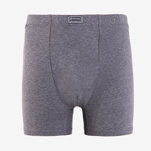 Pantaloni scurți pentru bărbați din bumbac gri închis MĂRIME PLUS - Lenjerie intimă