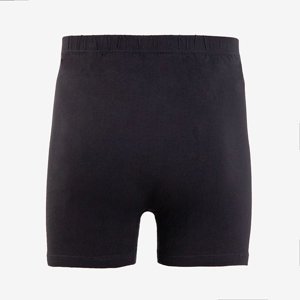 Pantaloni scurți pentru bărbați din bumbac negru PLUS SIZE- Lenjerie intimă